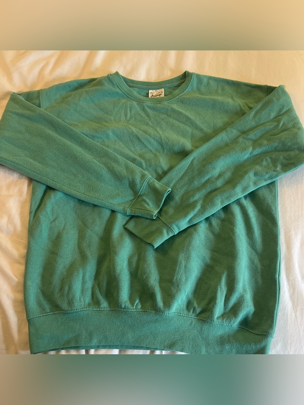 Classic Teal Crewneck Sweater - Women